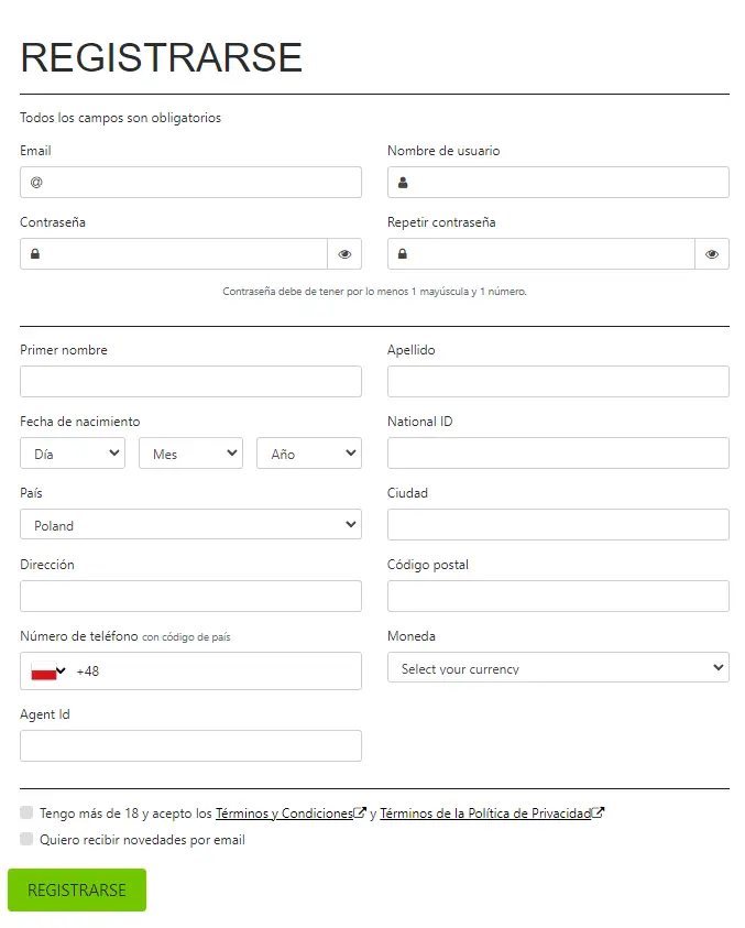 forbet registration form